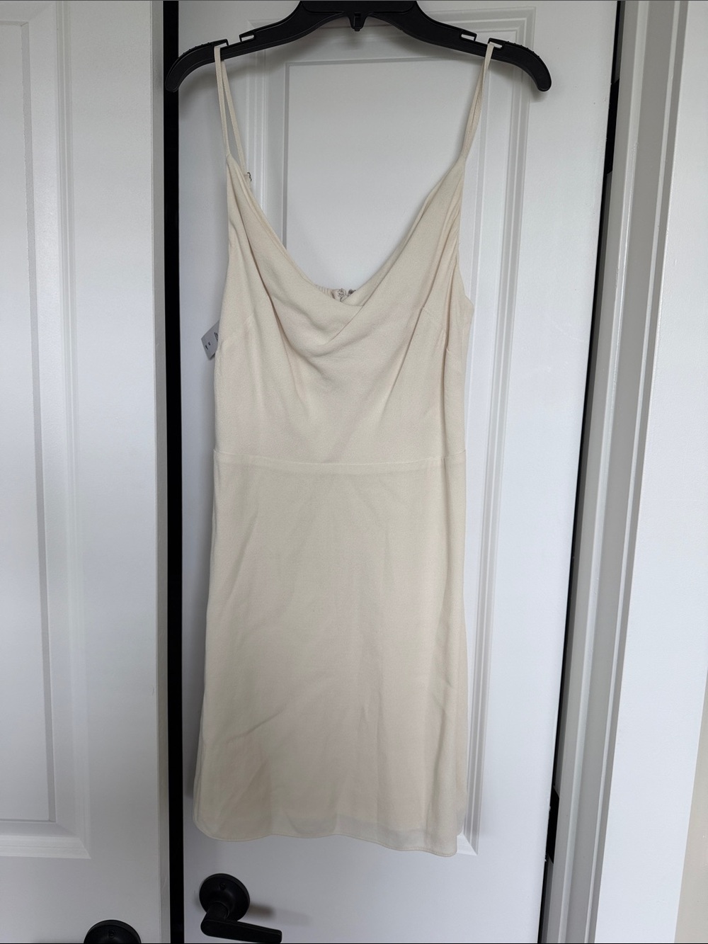 Aritzia Women's Cream Cowl Neck Slip Dress